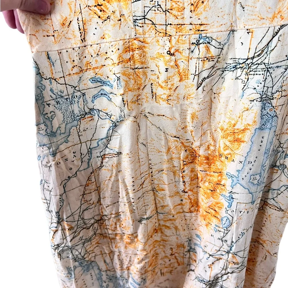 Urban Outfitters By The Sea Map Print Mini Dress - Picture 9 of 14